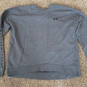 Under Armour Heather Gray Slight Cropped Front Pullover